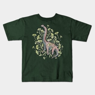 Brachio Ginkgo Botanical Dinosaur Kids T-Shirt